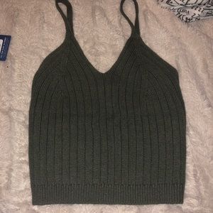 Knit olive tank